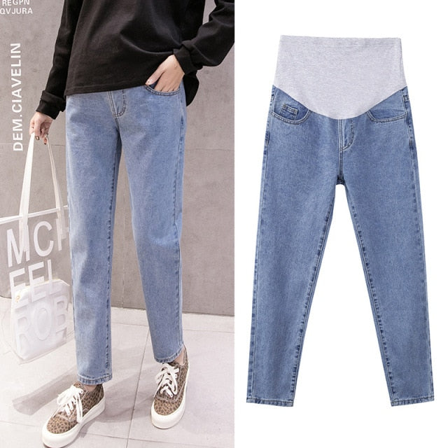 Pregnancy Abdominal Pants Boyfriend Jeans