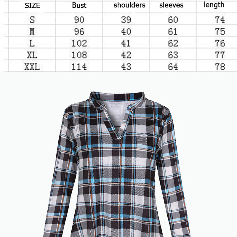 Maternity Plaid Print Breastfeeding Tops