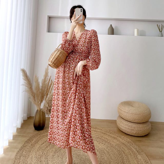 Spring Loose Floral Dress – Trés Elegance Maternity